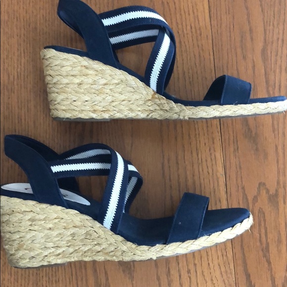 Chaps navy blue and white wedges - Picture 2 of 3